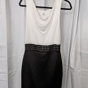 Max Studio Black and White Studded Mini Dress